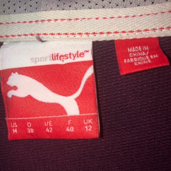 Puma Sportlifestyle Full Zip Hoodie Sweatshirt Puma Cat Branding Across Front - Picture 6 of 6